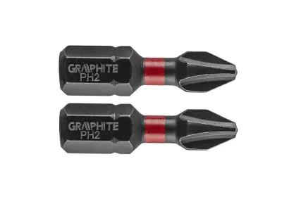 Bity udarowe PH2 x 25 mm 2 szt. GRAPHITE 56H501