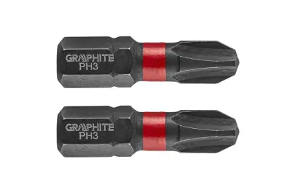 Bity udarowe PH3 x 25 mm 2 szt. GRAPHITE 56H502