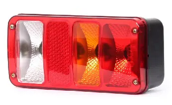 Lampa zespolona tylna prawa 12/24V z odblaskiem i oświetleniem tablicy żarówkowa 24171