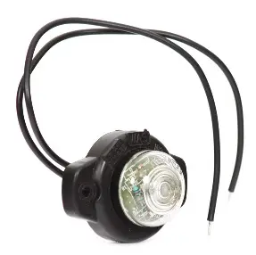 Lampa obrysowa przednia punktowa W24 12/24V LED wodoodporna IP68 biała z przewodem 24203