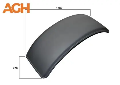 Błotnik przedni plastikowy AGH 1450x470 AGH1450X470