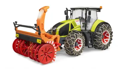 Bruder zabawka BR ciągnik Claas + pług + łańcuch 03017