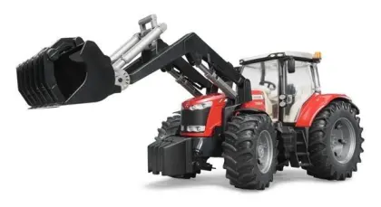 Bruder zabawka BR ciągnik Massey Ferguson 7600 z ładowaczem 03047
