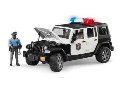 BRUDER-ZABAWKA BR JEEP WRANGLER POLICYJNY Z FIGURKĄ
