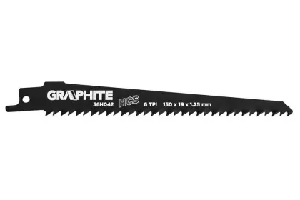 Brzeszczot do piły szablastej HCS 150x19x1,25mm kpl 2 szt 6TPI GRAPHITE 56H042