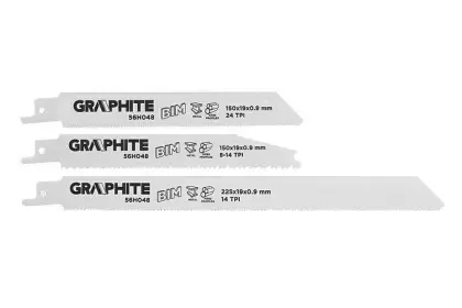 Brzeszczoty do piły szablastéj BIM 3 szt Graphite 56H048