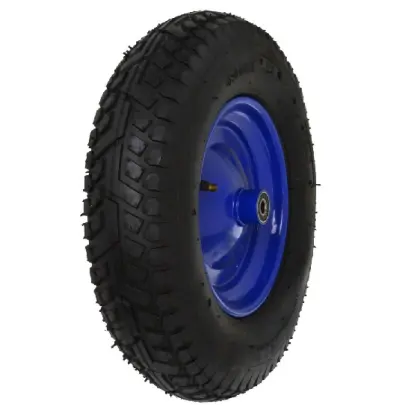 Koło do taczki 4.00-8 2PR czerwona felga oś FI-20mm 593
