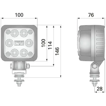HALOGEN LED LAMPA ROBOCZA LED WESEM 2500 LM