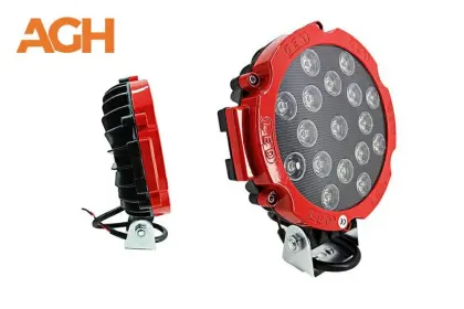 HALOGEN ROBOCZY OKRĄGŁY LED LAMPA ROBOCZA HC 51W RED-CZERWONY