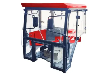 Kabina MTZ-80 Polska uchylne szyby Lux czerwona 806700010PL-LUXCZER