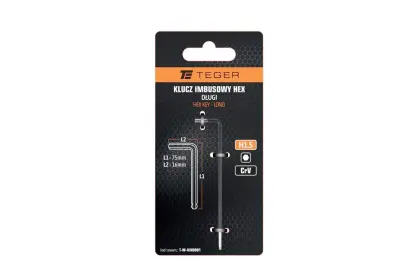 Klucz imbusowy HEX H1.5 długi Tegera T-W-KIHD001