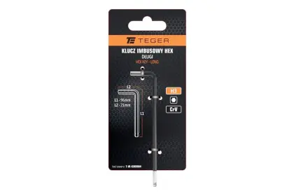 Klucz imbusowy HEX H3 długi Teger T-W-KIHD004
