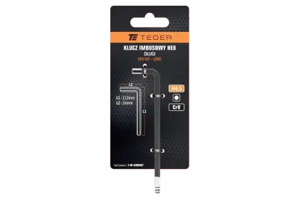 Klucz imbusowy HEX H4.5 długi Tegera T-W-KIHD007