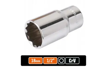 KLUCZ NASADOWY DWUNASTOKĄTNY 1/2'' DŁUGI  18MM TEGER