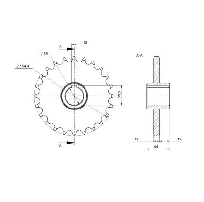 Koło łańcuchowe Z-24 do kombajnu Bizon Rolmus 4740