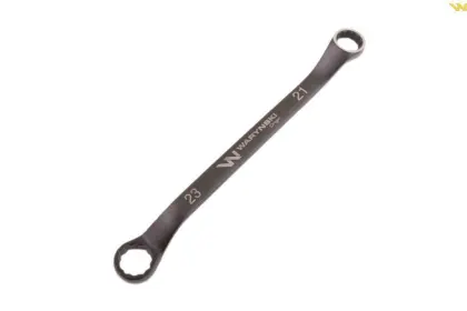 Klucz oczkowy odsadzony 21x23mm CRV standard ASME B107.9 Waryński WMK124