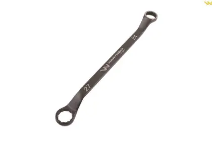 Klucz oczkowy odsadzony 24x27mm CRV standard ASME B107.9 Waryński WMK125