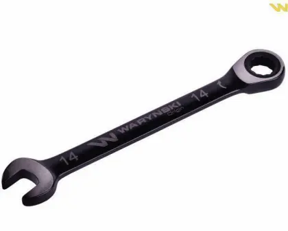 Klucz płasko-oczkowy 14mm z grzechotką 72 zęby CRV standard ASME B107-2010 WARYŃSKI WMK053-WARYŃSKI