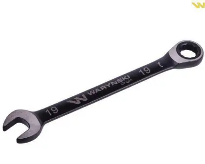Klucz płasko-oczkowy 19mm z grzechotką 72 zęby CRV standard ASME B107-2010 WARYŃSKI WMK058-WARYŃSKI