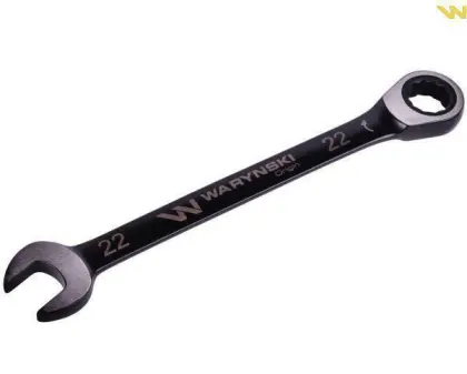 Klucz płasko-oczkowy 22mm z grzechotką 72 zęby CRV standard ASME B107-2010 WARYŃSKI WMK061-WARYŃSKI