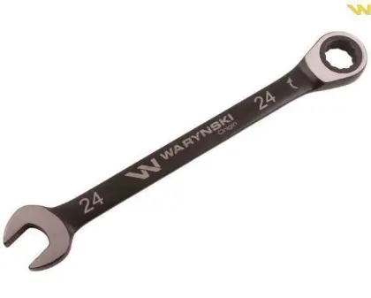 Klucz płasko-oczkowy 24mm z grzechotką 72 zęby CRV standard ASME B107-2010 WARYŃSKI WMK063-WARYŃSKI