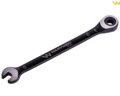 Klucz płasko-oczkowy 6mm z grzechotką 72 z CRV standard ASME B107-2010 WARYŃSKI WMK045-WARYŃSKI