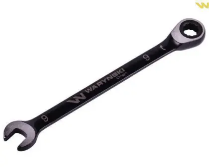 Klucz płasko-oczkowy 9mm z grzechotką 72 zęby CRV standard ASME B107-2010 WARYŃSKI WMK048-WARYŃSKI