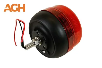 KOGUT LED LAMPA OSTRZEGAWCZA BŁYSKOWA 12-24V UCHWYT ŚRUBA FI12