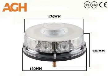 KOGUT LED LAMPA OSTRZEGAWCZA BŁYSKOWA 12-24V UCHWYT ŚRUBA FI12
