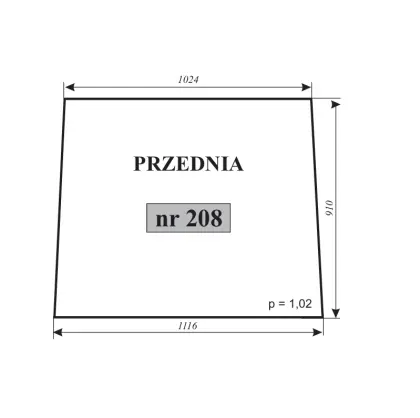 Szyba przednia C-362 11898