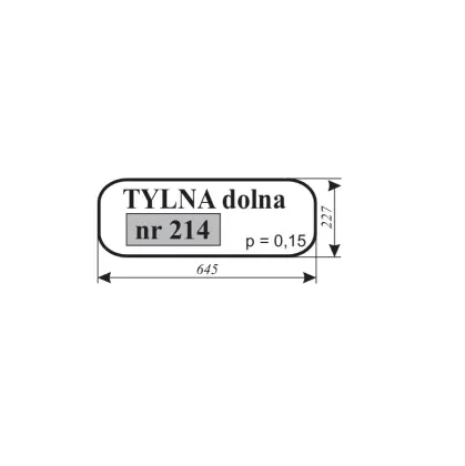 Szyba tylna dolna do Ursus C-362 11909