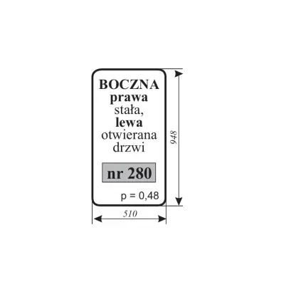 Szyba boczna prawa stała Bizon 11948