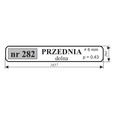 Szyba przednia dolna BIZON 11950