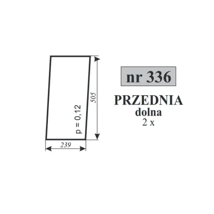 Szyba przednia dolna do Ursus C-330 11997