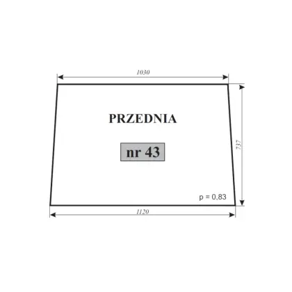 Szyba przednia kabina LUBSKO 12051