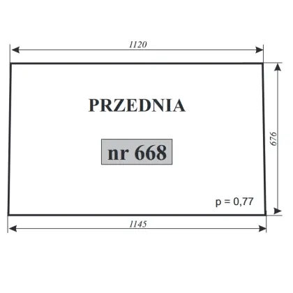 Szyba przednia do C-360 12155