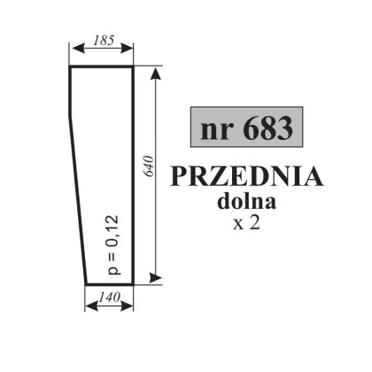 Szyba przednia dolna do C-360 12165
