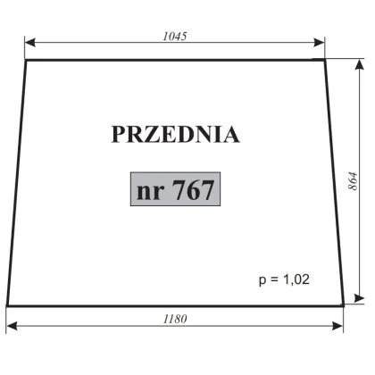 Szyba przednia MF 12205