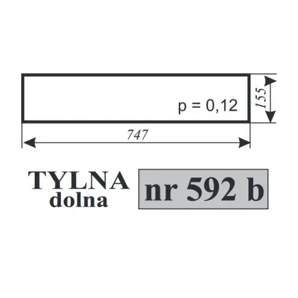 Szyba tylna dolna do Ferguson 255 2812 15342