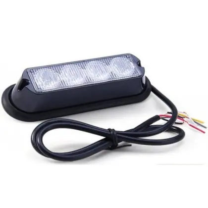 LAMPA STROBOSKOPOWA 4XLED 12/24V POMARAŃCZOWA R65 R10