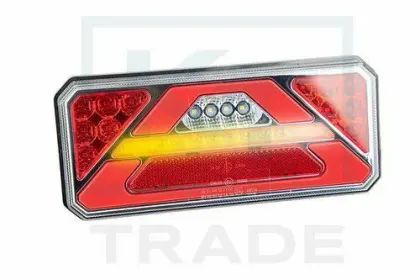 LAMPA TYLNA ZESPOLONA LED Z TRÓJKĄTEM, 6 FUNKCJI DYNAMICZNY KIERUNKOWSKAZ LEWA