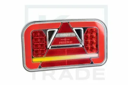 LAMPA TYLNA ZESPOLONA LED Z TRÓJKĄTEM, 6 FUNKCJI DYNAMICZNY KIERUNKOWSKAZ PRAWA
