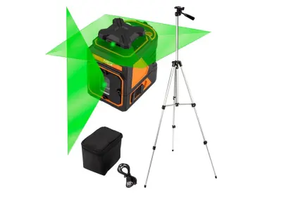 Laser płaszczyznowy 30m 5 linii 360 w poziomie z etui i statywem 1,5m 75-160