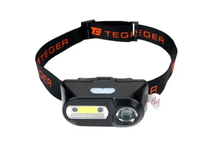 Latarka czołowa LED COB 200 Lm z czujnikiem ruchu USB TEGER T-LED-0081