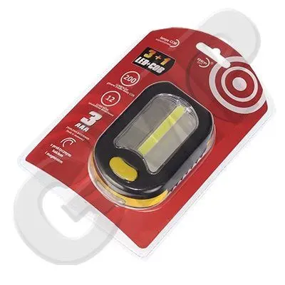 Latarka warsztatowa COB+ 3 LED mocowana na magnes i haczyk GMPLG2H