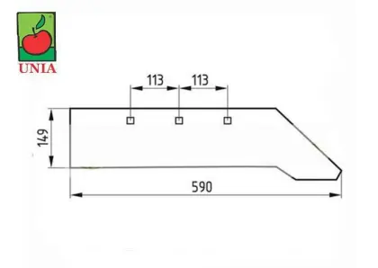 Lemiesz dzióbaty Unia M8D-9A1 1024024000