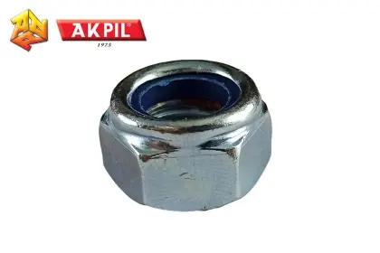 Nakretka M12 z wkladka teflonowa ocynk Akpil M12TEFLON7774AKPIL