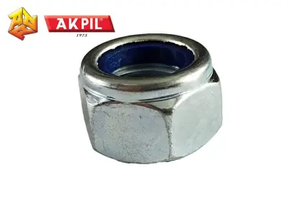 Nakretka M20 z wkladka teflonowa ocynk DIN985 PN82175 Akpil M20AKPIL5321
