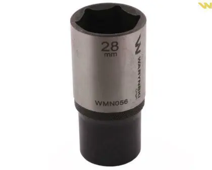 Nasadka sześciokątna 1/2 28mm długa CRV50BV30 DIN 3124 Waryński WMN056