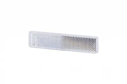 Odbłask mały-długi taśma biały prostokąt ODB023